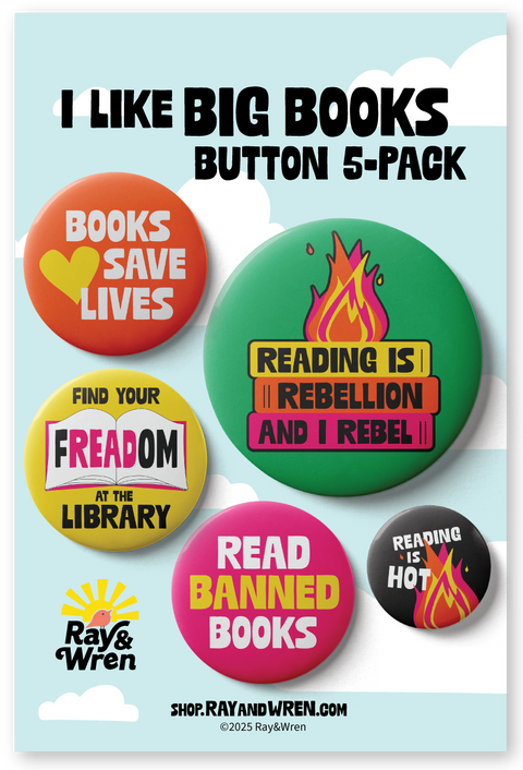 I like Big Books Button 5-Pack