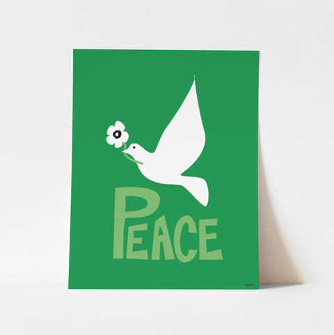 "Peace" GREEN Art Print