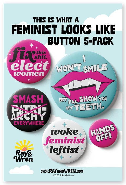 This is What a Feminist Looks Like Button 5-Pack